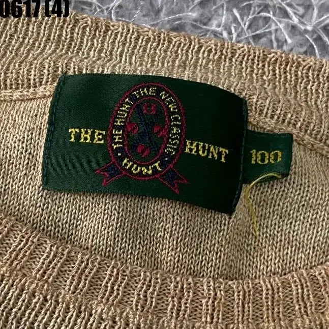 [BUNJANG] The Hunt Golf Printing Short Sleeve Knit Beige 100 / 더헌트 골프 프린팅 반팔 니트 베이지 100 0617