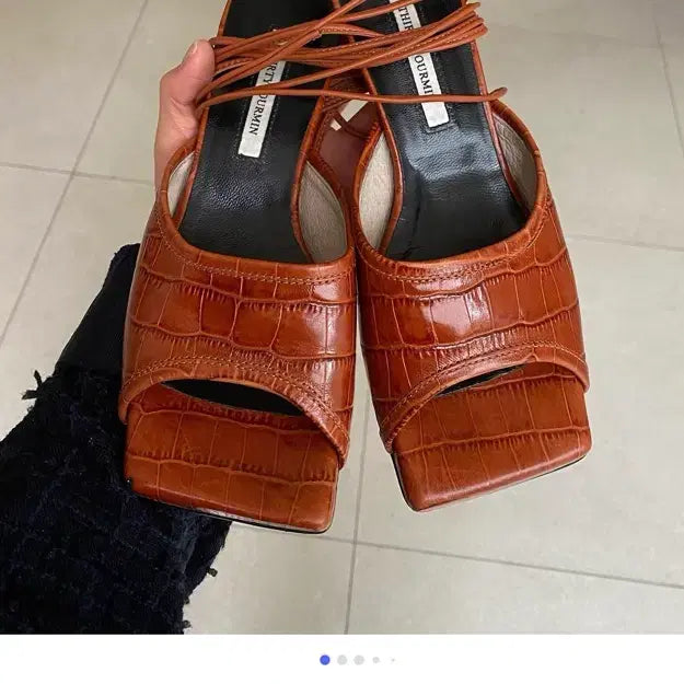 [BUNJANG] Thirty Two Minutes Leather Crocodile Mule Shoes (240mm) / 써티포민 가죽 크록뮬(240mm/정상가 218000원)