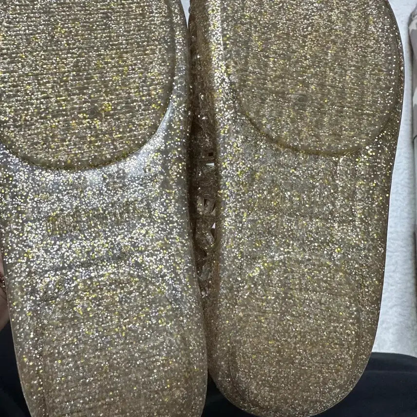[BUNJANG] Mini Melissa Campana Jelly Shoes Gold Glitter / 미니 멜리사 젤리 슈즈 골드 반짝이 캄파나 170