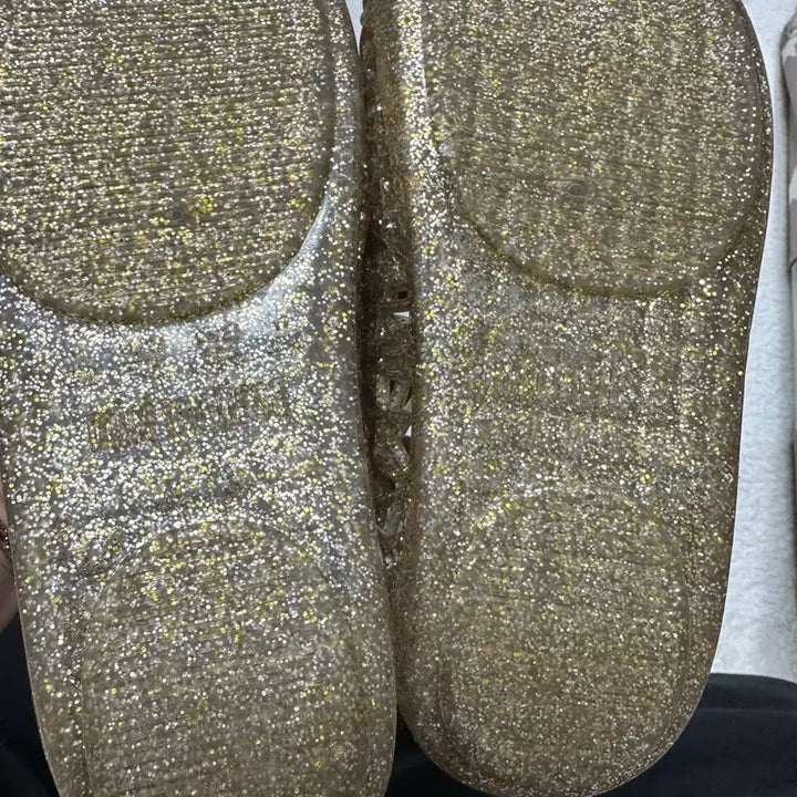 [BUNJANG] Mini Melissa Campana Jelly Shoes Gold Glitter / 미니 멜리사 젤리 슈즈 골드 반짝이 캄파나 170