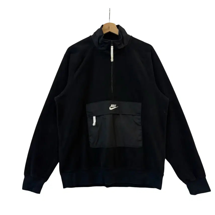[BUNJANG] Nike Half-Zip Fleece Top Black M / 나이키 하프집 후리스 탑 블랙 M 정품