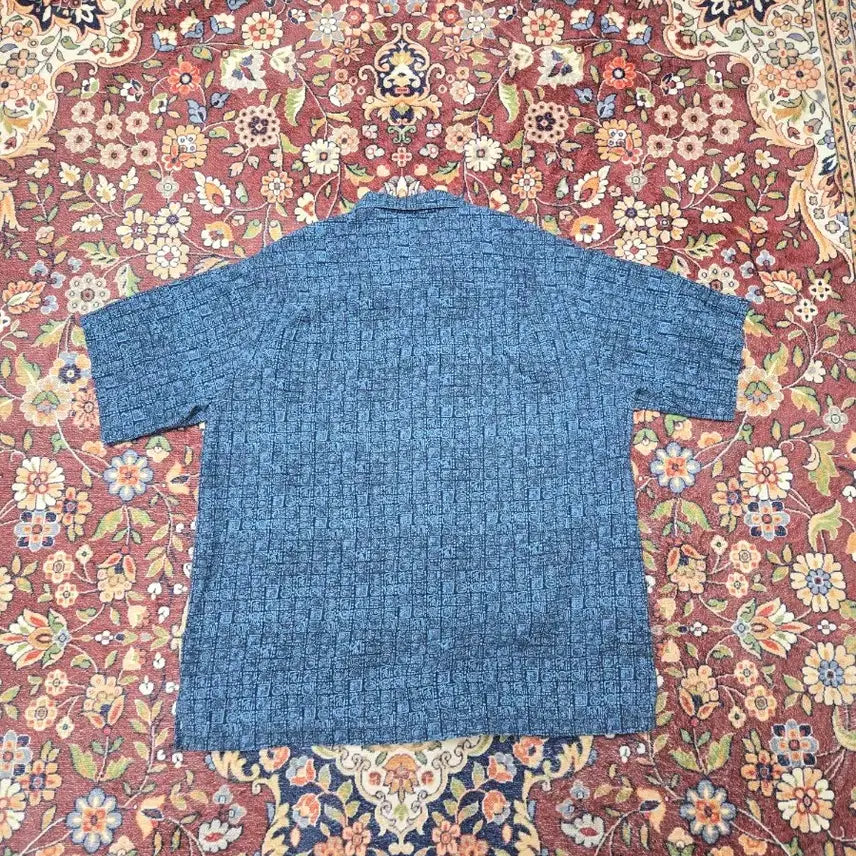 [BUNJANG] L.L.Bean Loop Button Pattern Short Sleeve Shirt / [M] 엘엘빈 룹 버튼 패턴 반팔 셔츠