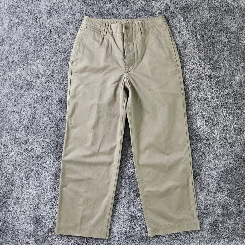[BUNJANG] THOMAS MORE Beige Cotton Twill Pants / THOMAS MORE 베이지 코튼 트윌 팬츠
