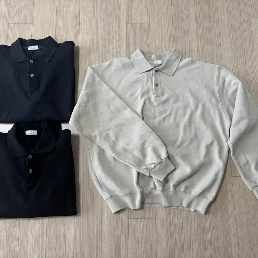 [BUNJANG] Jo Goon Shop Polo Shirts (Set of 3), Size L / 카라티 3벌/ 100-105