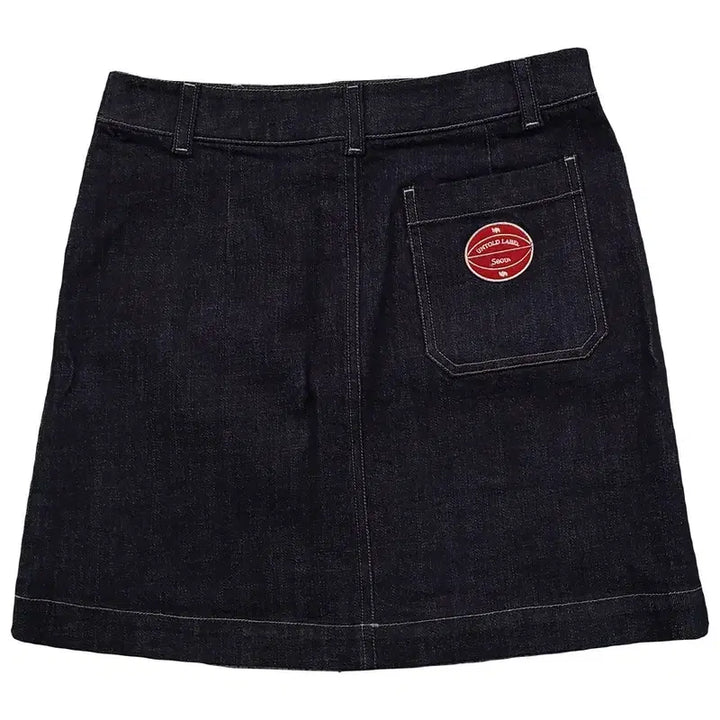[BUNJANG] Untold Label Stitch Denim Skirt - Preppy Look / [새상품]언톨드레이블 프레피룩 스티치 데님 스커트 S