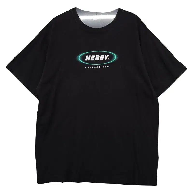 [BUNJANG] NERDY Printing Black Short Sleeve T-shirt Size S / 널디 프린팅 블랙 반팔티 S