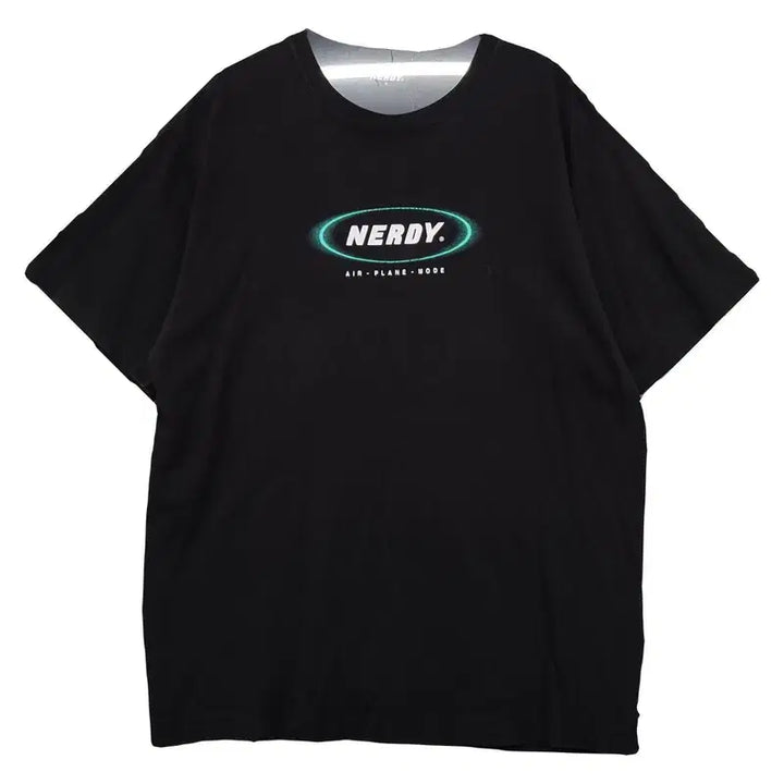 [BUNJANG] NERDY Printing Black Short Sleeve T-shirt Size S / 널디 프린팅 블랙 반팔티 S