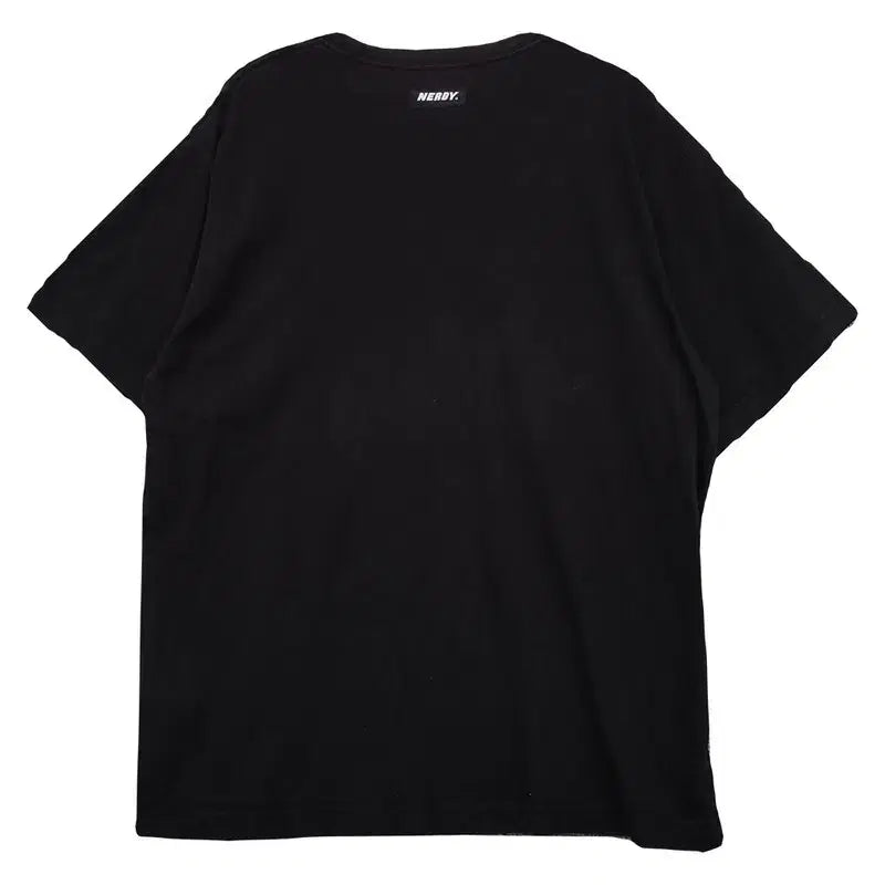[BUNJANG] NERDY Printing Black Short Sleeve T-shirt Size S / 널디 프린팅 블랙 반팔티 S