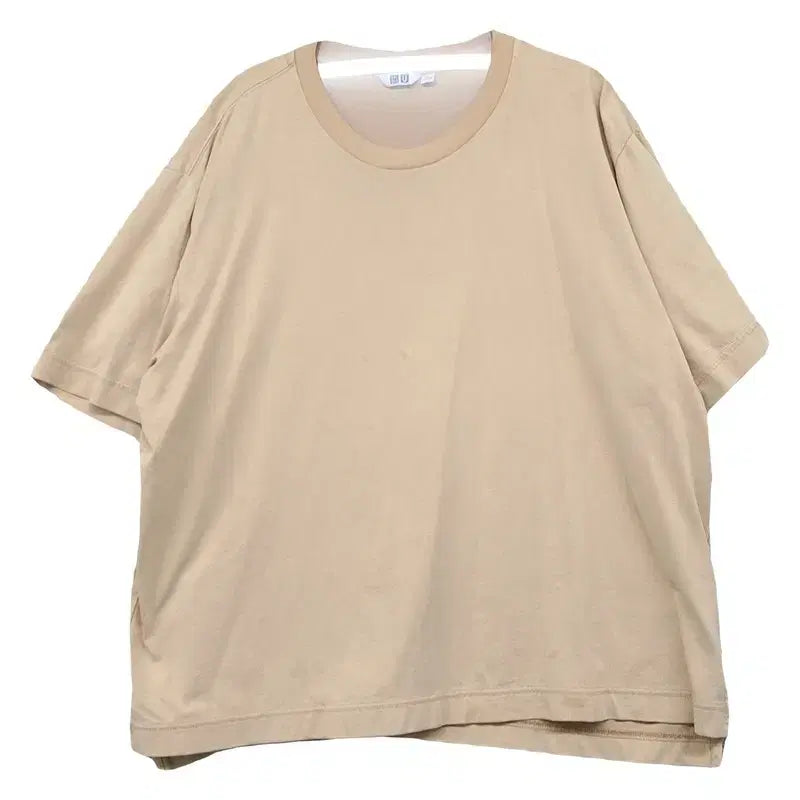 [BUNJANG] Uniqlo Beige Short Sleeve T-shirt XL / 유니클로 베이지 반팔티 XL