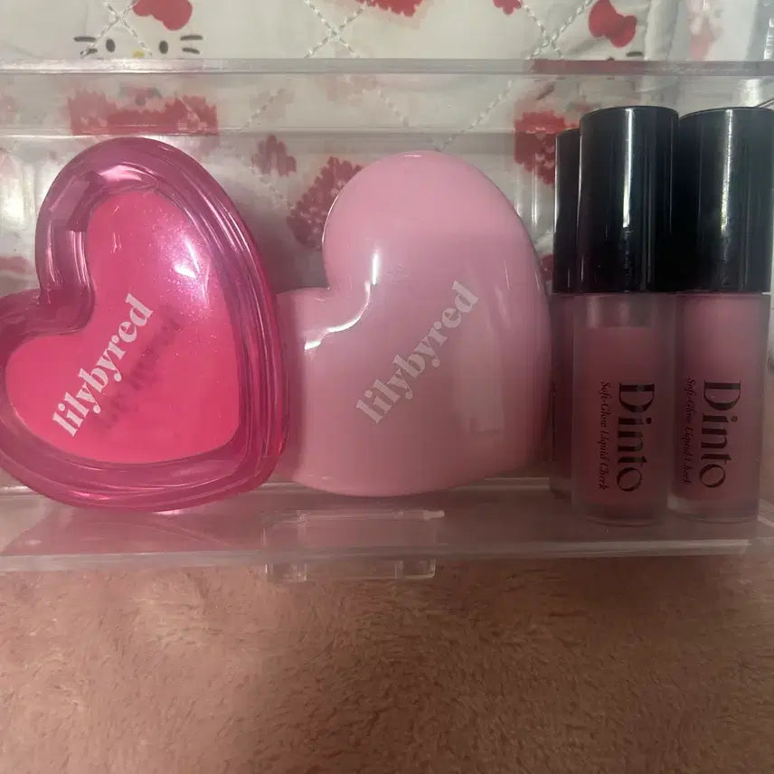 [BUNJANG] LILYBYRED Strawberry Milk Topping, Strawberry Beam Dinto Blusher Bundle Set / 릴리바이레드 딸기우유토핑, 딸기빔 딘토 블러셔 4개 일괄