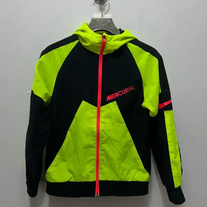 [BUNJANG] Nike Mercurial Windbreaker Jersey Fluorescent Black Kids Size 140 / 나이키 머큐리얼 바람막이 져지 형광 블랙 키즈 140사이즈