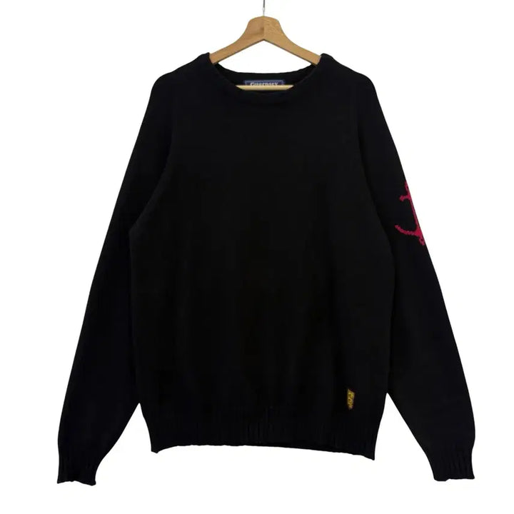[BUNJANG] Gantt Woollens Fisherman Knit Black L / 건지울른스 피셔맨 니트 블랙 L 정품