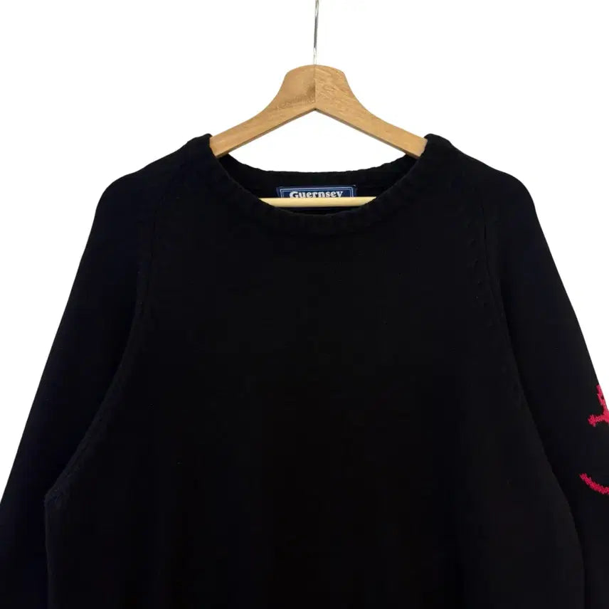 [BUNJANG] Gantt Woollens Fisherman Knit Black L / 건지울른스 피셔맨 니트 블랙 L 정품