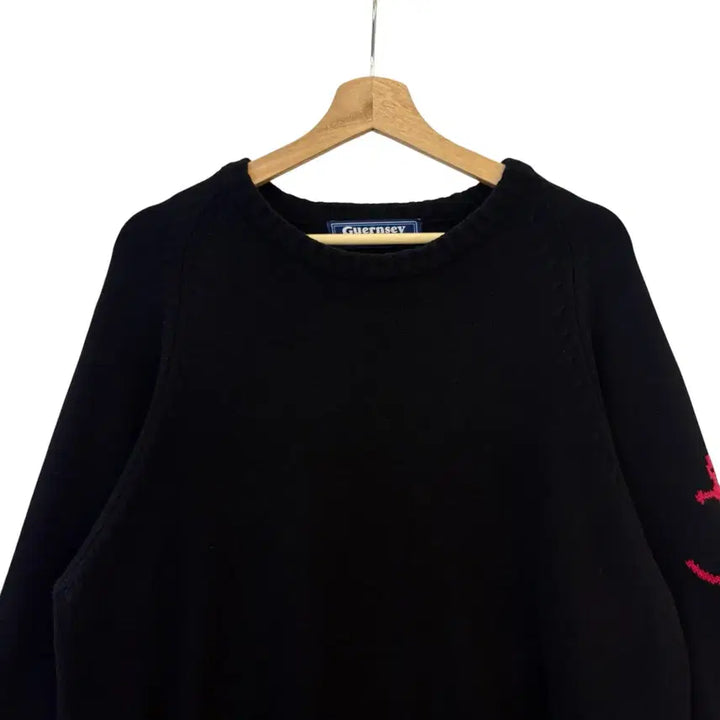 [BUNJANG] Gantt Woollens Fisherman Knit Black L / 건지울른스 피셔맨 니트 블랙 L 정품