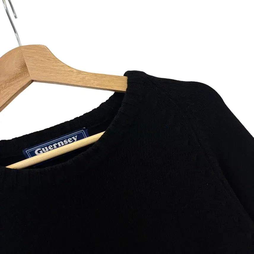 [BUNJANG] Gantt Woollens Fisherman Knit Black L / 건지울른스 피셔맨 니트 블랙 L 정품