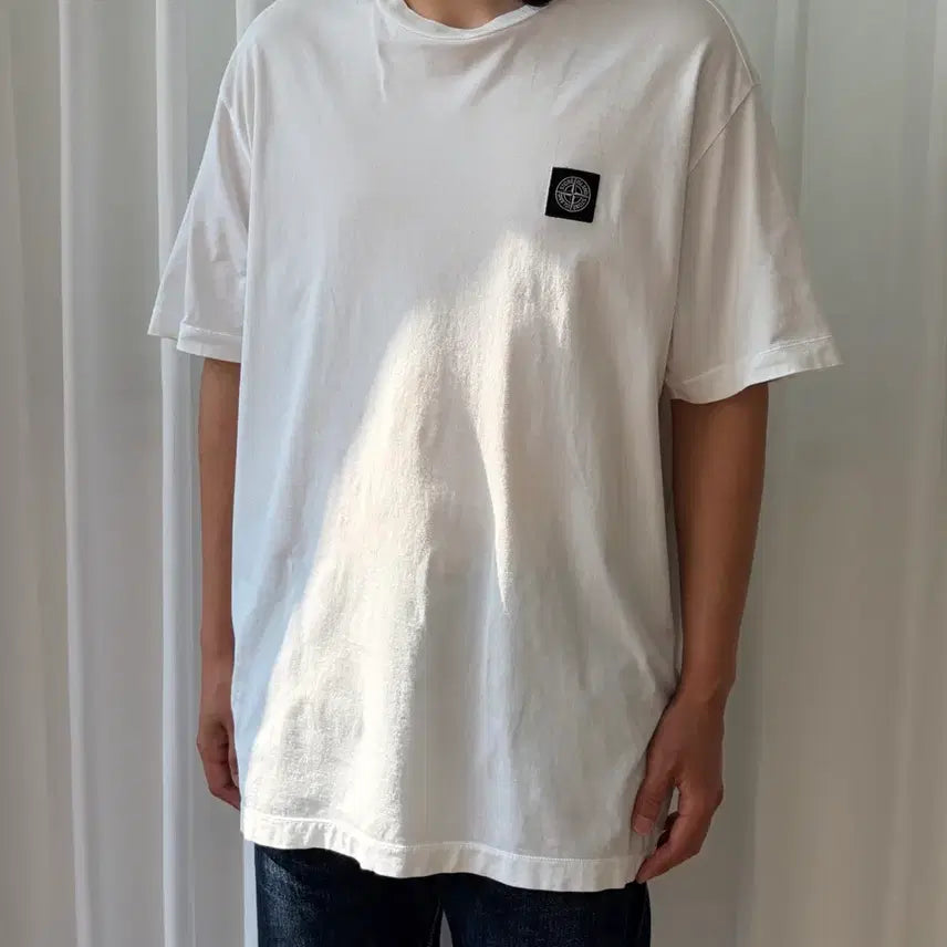 [BUNJANG] Stone Island Logo Patch Short Sleeve T-Shirt XXL / 스톤아일랜드 반팔 티셔츠