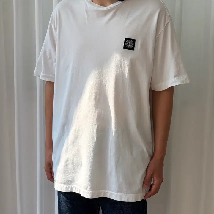 [BUNJANG] Stone Island Logo Patch Short Sleeve T-Shirt XXL / 스톤아일랜드 반팔 티셔츠