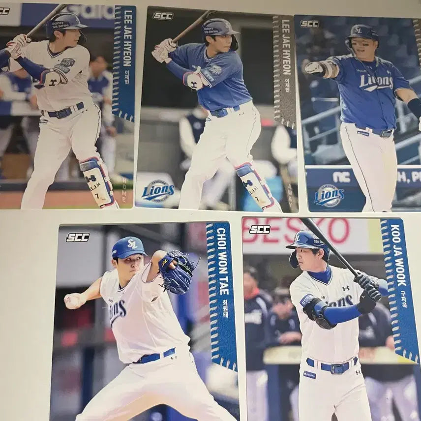 [BUNJANG] Samsung Lions Baseball Cards Bundle Set - Lee Jae-hyeon, Choi Hyeong-woo, Gu Ja-wook, Choi Won-tae / 삼성라이온즈 카드 일괄 양도 이재현 최형우 구자욱 최원태