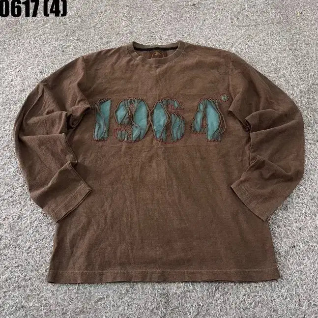 [BUNJANG] Brown 1964 Round Neck Long Sleeve T-Shirt / 브라운 1964 라운드넥 긴팔 티셔츠 0617