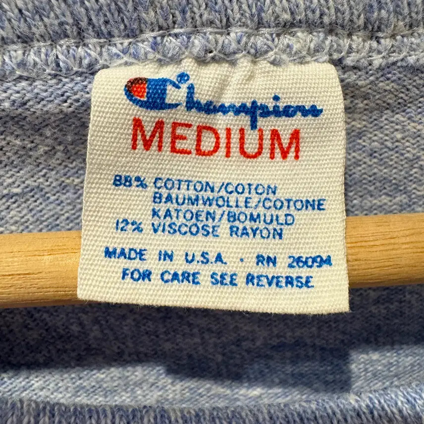 [BUNJANG] Champion 88/12 Original US-Made Heather Blue Melange T-Shirt M / 80년대 오리지널 미판 챔피온 88/12 레어 블루 멜란지 티셔츠 M