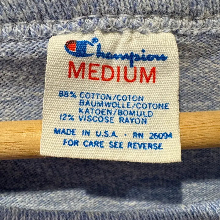 [BUNJANG] Champion 88/12 Original US-Made Heather Blue Melange T-Shirt M / 80년대 오리지널 미판 챔피온 88/12 레어 블루 멜란지 티셔츠 M