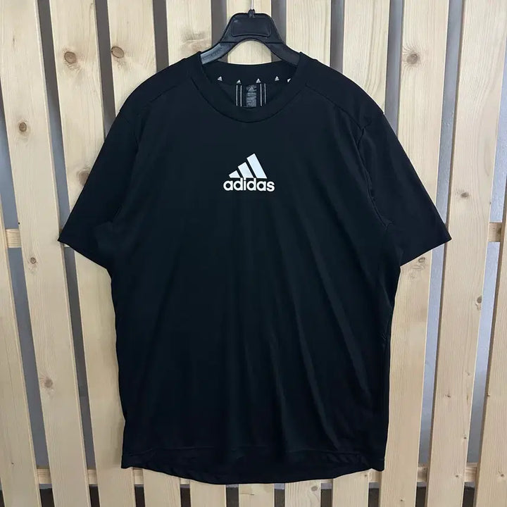 [BUNJANG] Adidas Mid-Logo Performance Short-Sleeve T-Shirt Black / (L) 아디다스 미드로고 기능성 반팔 티셔츠 블랙