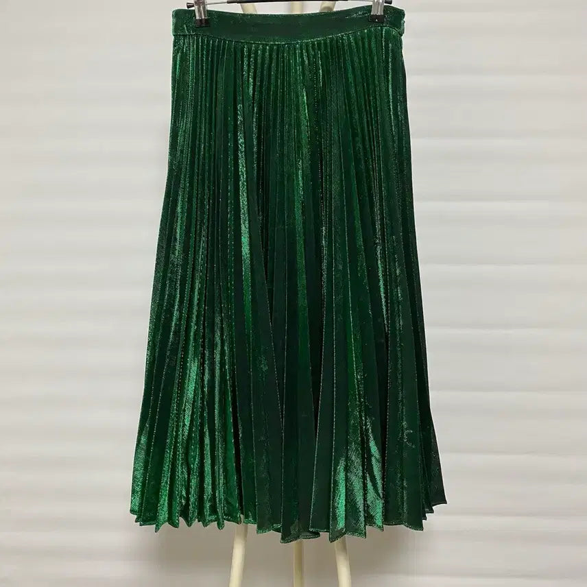 [BUNJANG] Juicy Judy Green Pleated Long Skirt / JUICY JUDY 그린 플리츠 롱 스커트 26