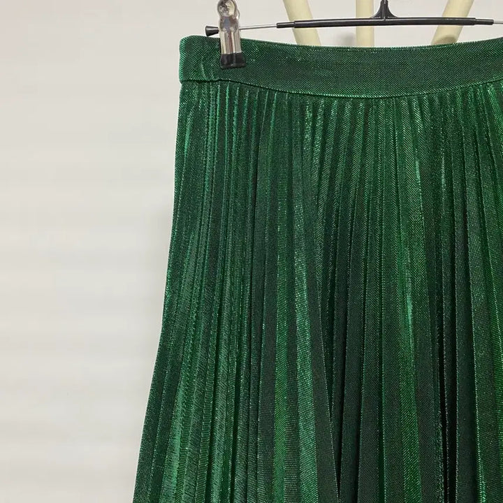 [BUNJANG] Juicy Judy Green Pleated Long Skirt / JUICY JUDY 그린 플리츠 롱 스커트 26