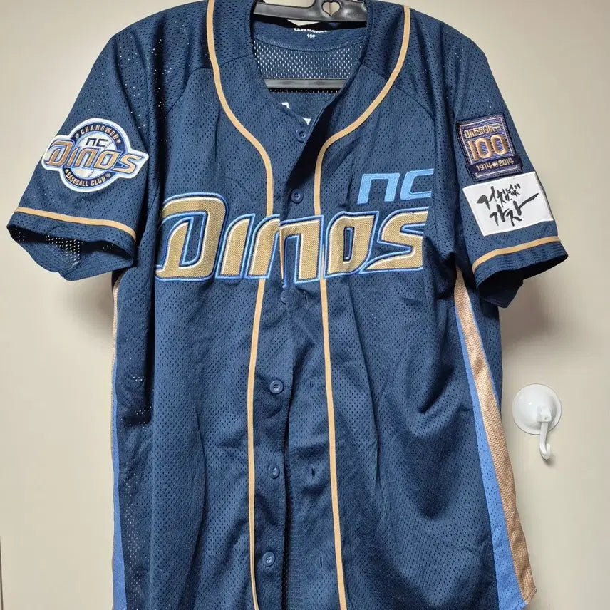 [BUNJANG] Wilson NC Dinos Authentic Navy Away Baseball Jersey 100 / 윌슨 정품 엔씨다이노스 유니폼 100사이즈 팝니다