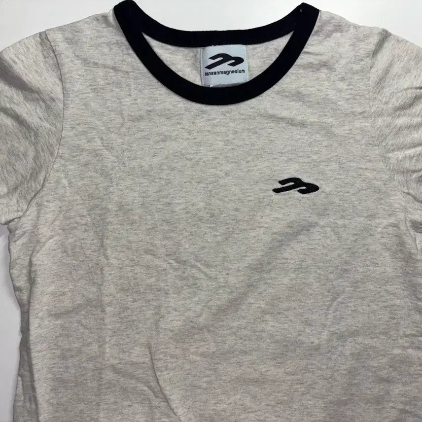 [BUNJANG] Carbon Appliqué Ringer T-Shirt (Ivory) / 탄산 아플리케 링거 티셔츠 (아이보리)