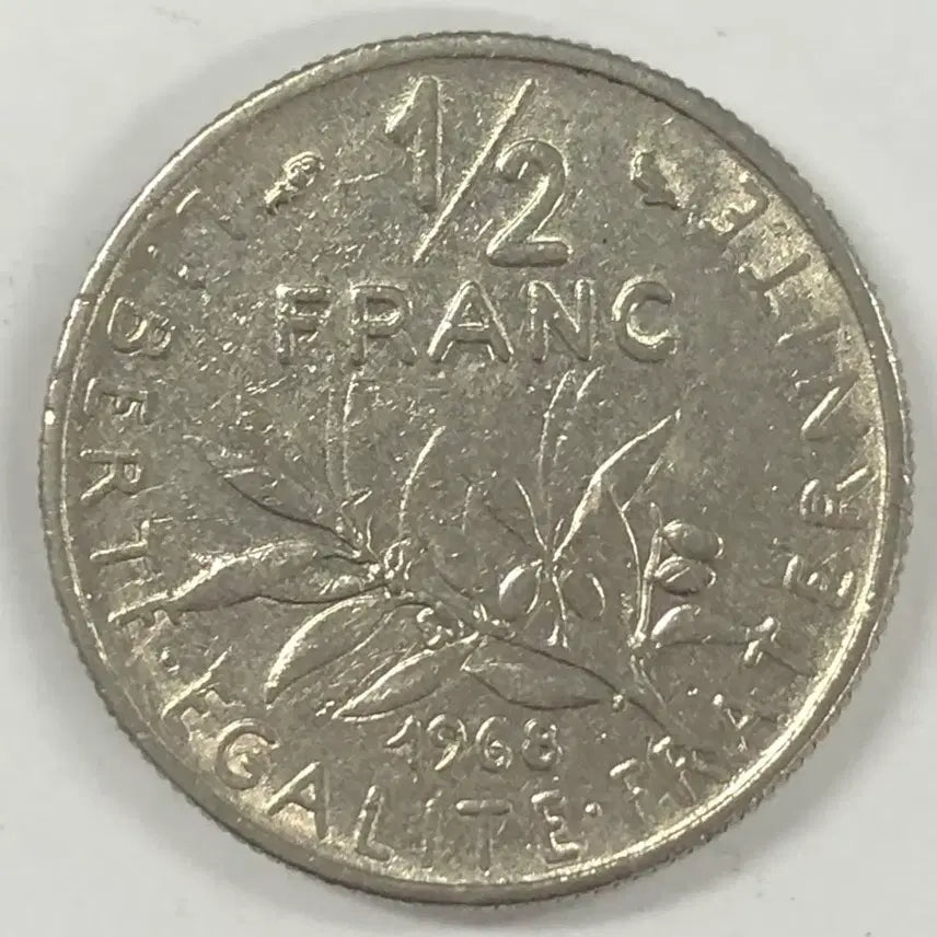 [BUNJANG] 1968 France Half Franc Coin / 1968년 프랑스 하프프랑 동전 S3991