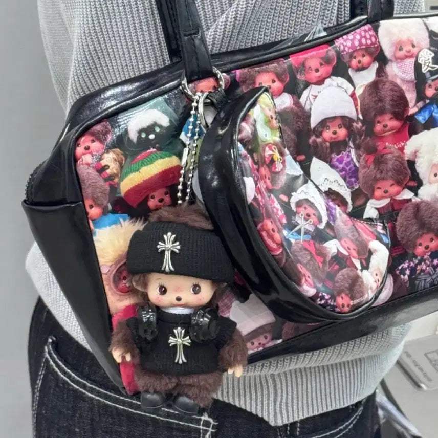 [BUNJANG] Monchhichi Chrome Hearts Clothing Set / 몬치치 크롬하츠 옷세트 베베치치 베비치치 대두몬치치