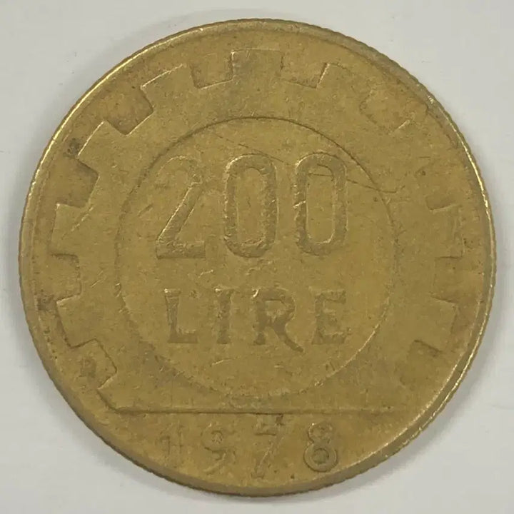 [BUNJANG] 1978 Italy 200 Lire Coin / 1978년 이탈리아 200리라 동전 S3992