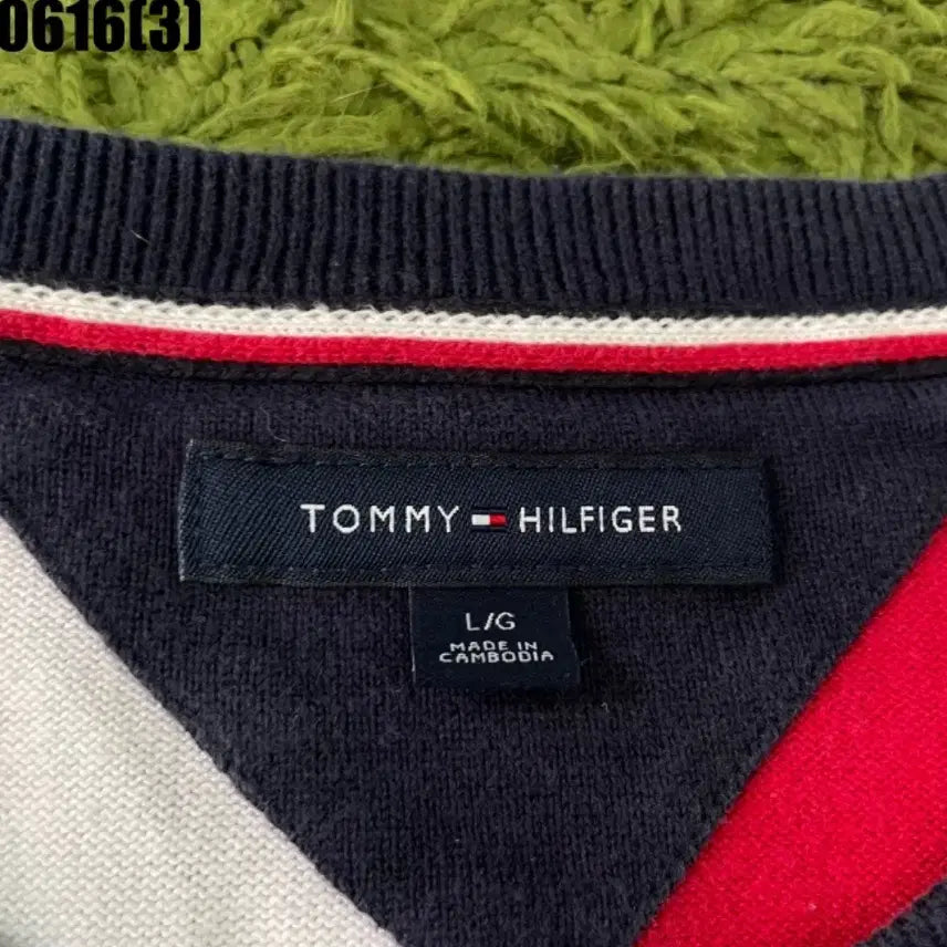[BUNJANG] Tommy Hilfiger Color Block Knit Sweater / 타미힐피거 배색 니트l 0616