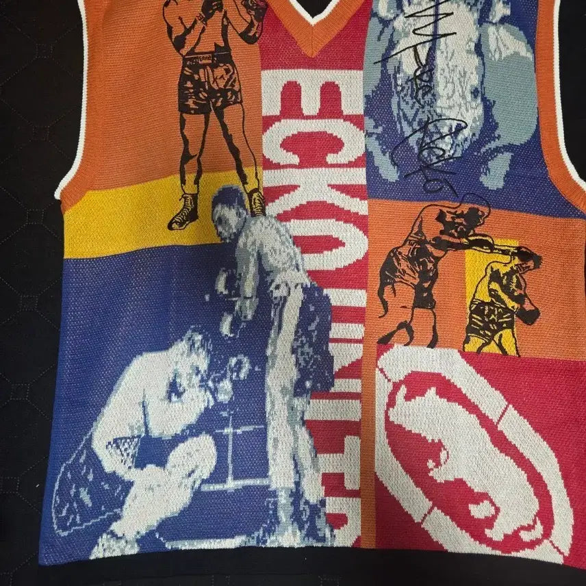 [BUNJANG] ECKO UNLTD Muhammad Ali Pattern Knit Vest / ecko unltd 무하마드 알리 패턴 니트 조끼