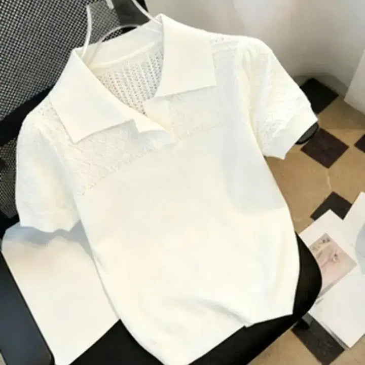 [BUNJANG] Viscose Collar Knit Top / 새옷)비스코스 카라니트