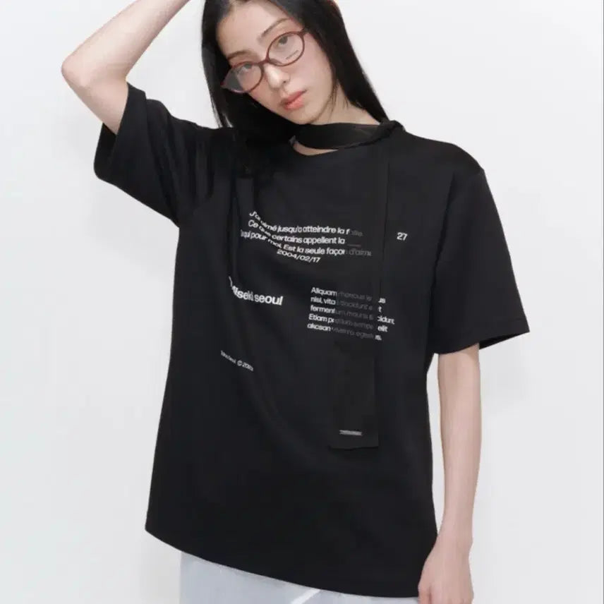 [BUNJANG] Miseki Seoul Typography Short Sleeve T-Shirt / 미세키서울 typhography short sleeves