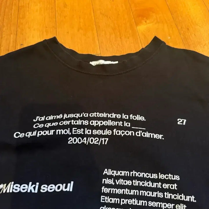 [BUNJANG] Miseki Seoul Typography Short Sleeve T-Shirt / 미세키서울 typhography short sleeves