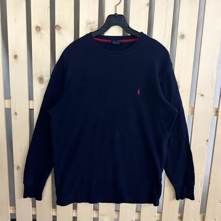 [BUNJANG] Polo Ralph Lauren Waffle Long Sleeve T-shirt Navy / (S) 폴로 랄프로렌 와플 롱슬리브 티셔츠 맨투맨 네이비
