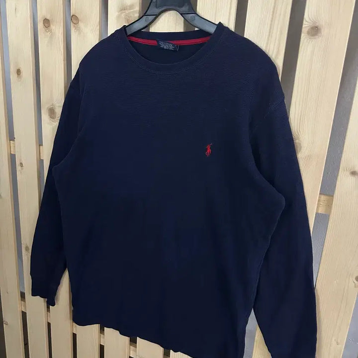 [BUNJANG] Polo Ralph Lauren Waffle Long Sleeve T-shirt Navy / (S) 폴로 랄프로렌 와플 롱슬리브 티셔츠 맨투맨 네이비