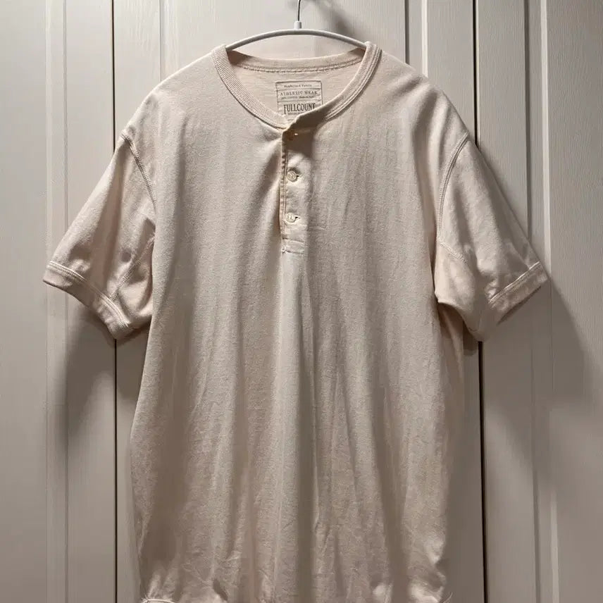 [BUNJANG] Fullcount Half-Sleeve Henley Neck T-shirt / 풀카운트 반팔 헨리넥 티셔트