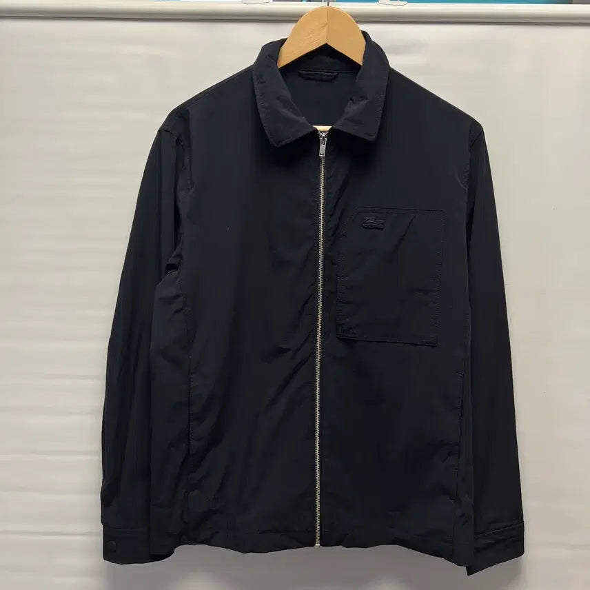 [BUNJANG] Lacoste Nylon Windbreaker Jacket Black / [정품/95] 라코스테 나일론 바람막이 블랙 자켓