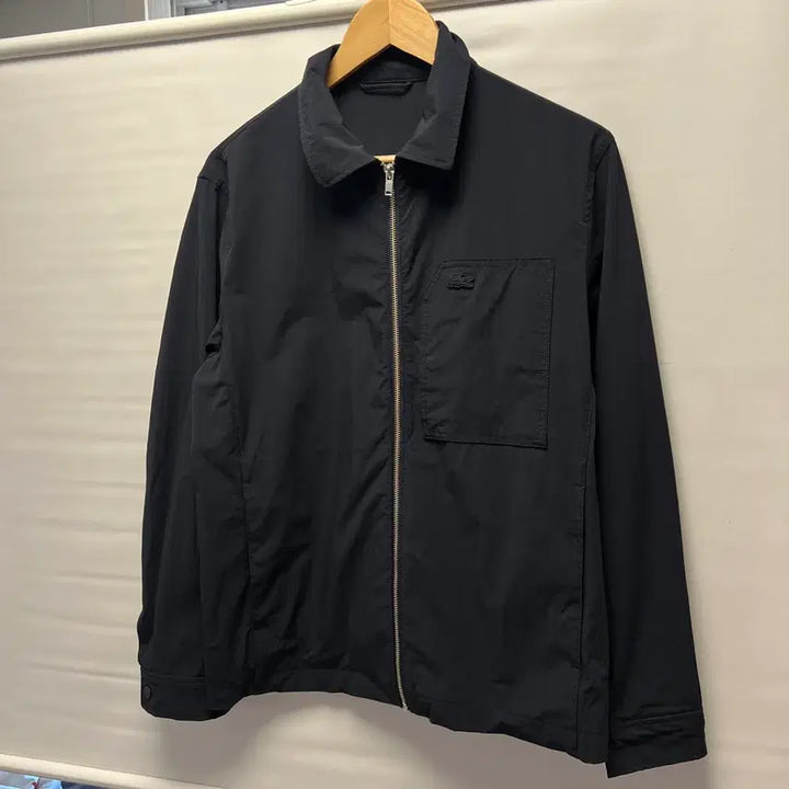 [BUNJANG] Lacoste Nylon Windbreaker Jacket Black / [정품/95] 라코스테 나일론 바람막이 블랙 자켓
