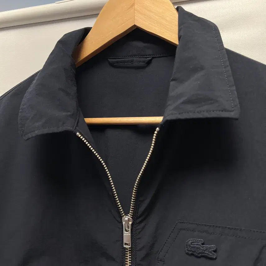 [BUNJANG] Lacoste Nylon Windbreaker Jacket Black / [정품/95] 라코스테 나일론 바람막이 블랙 자켓
