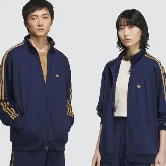 [BUNJANG] Adidas Track Top Navy Gold / 아디다스 트랙탑 네이비 골드 삼선
