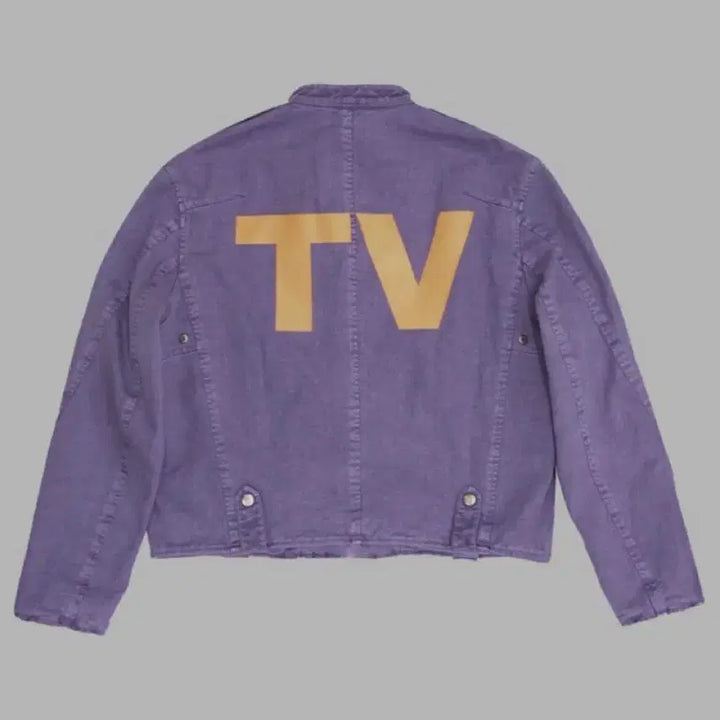 [BUNJANG] The Museum Visitor Pigment Rider Jacket Purple L / 더뮤지엄비지터 피그먼트 라이더 자켓 퍼플 L