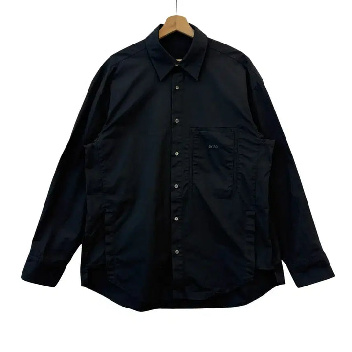 [BUNJANG] Wooyoungmi Cotton Back Logo Shirt Black 48 / 우영미 코튼 백로고 셔츠 블랙 48 정품