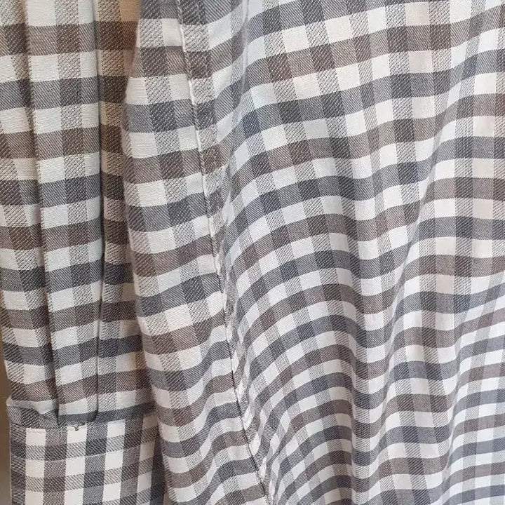 [BUNJANG] Daks Beige Check Long Sleeve Shirt Size 100 / 닥스 베이지 체크 긴팔 셔츠 100사이즈