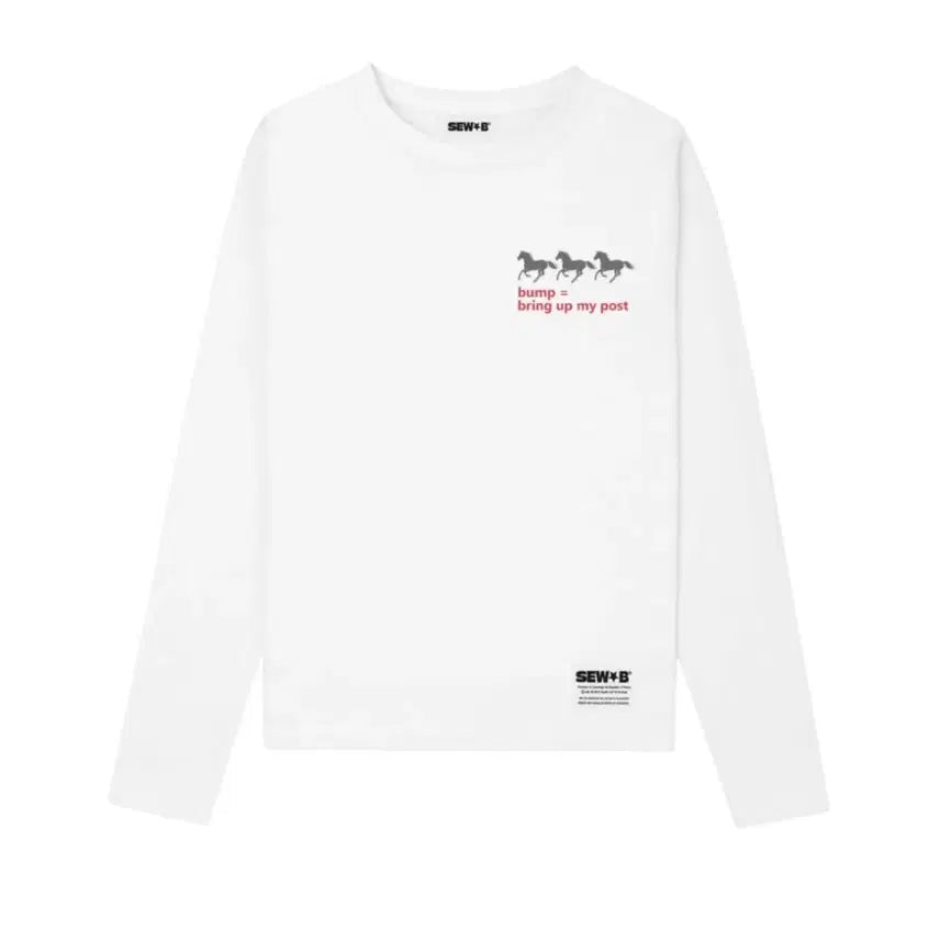 [BUNJANG] Ssobi Semi-Crop Bump Post Long Sleeve T-Shirt / 쏘비 세미크롭 bump post 긴팔티
