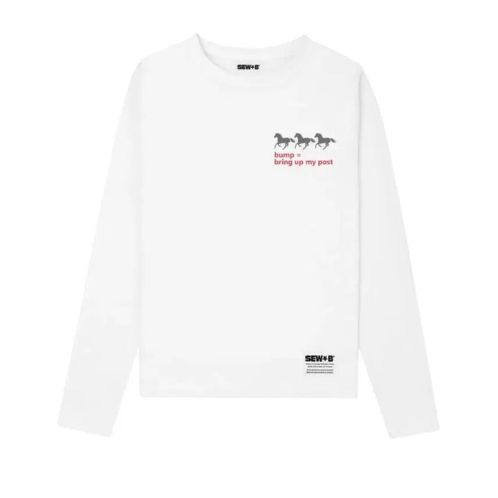 [BUNJANG] Ssobi Semi-Crop Bump Post Long Sleeve T-Shirt / 쏘비 세미크롭 bump post 긴팔티
